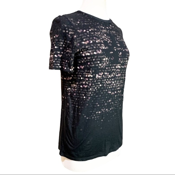 Tory Burch Black Logo Multicolored Graphic Tee XS - Picture 3 of 6